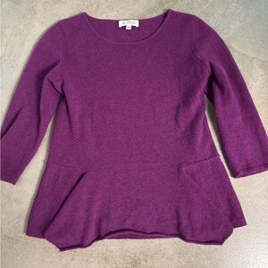Kinross Cashmere Plum Sweater